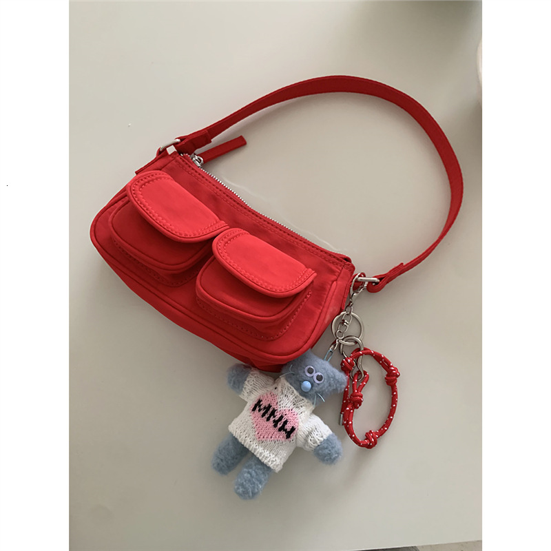 Autumn/Winter New 2025 bag Korean Edition Niche Design Nylon Shoulder Bag Light Luxury Retro Style Minimalist Fashion Handbag Designer Bag