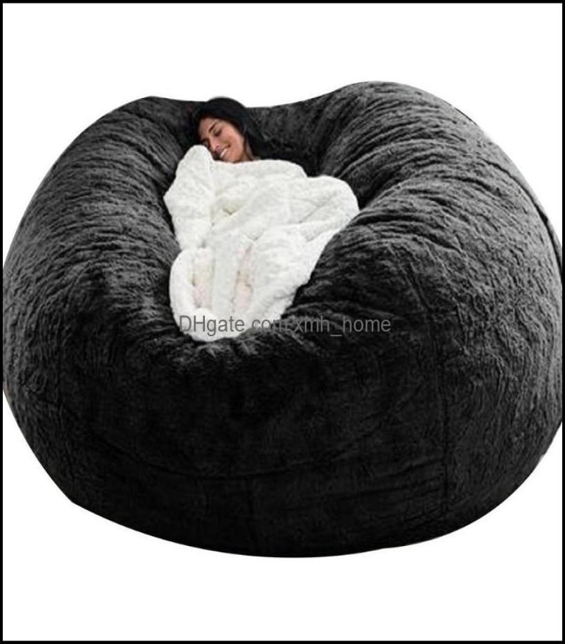Chair Sashes Textiles Home & Gardenchair Ers D72X35In Nt Fur Bean Bag Er Big Round Soft y Faux Beag Lazy Sofa Bed Living Room Furniture4270419