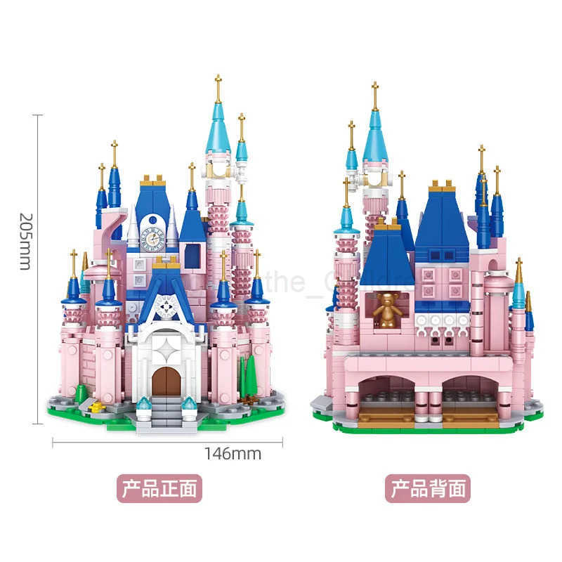 Disney Princess Castle House Building Blocks Kit Bricks Classic Cartoon Movie Animation Model Kids Girl Toys For Children Gifts H250925