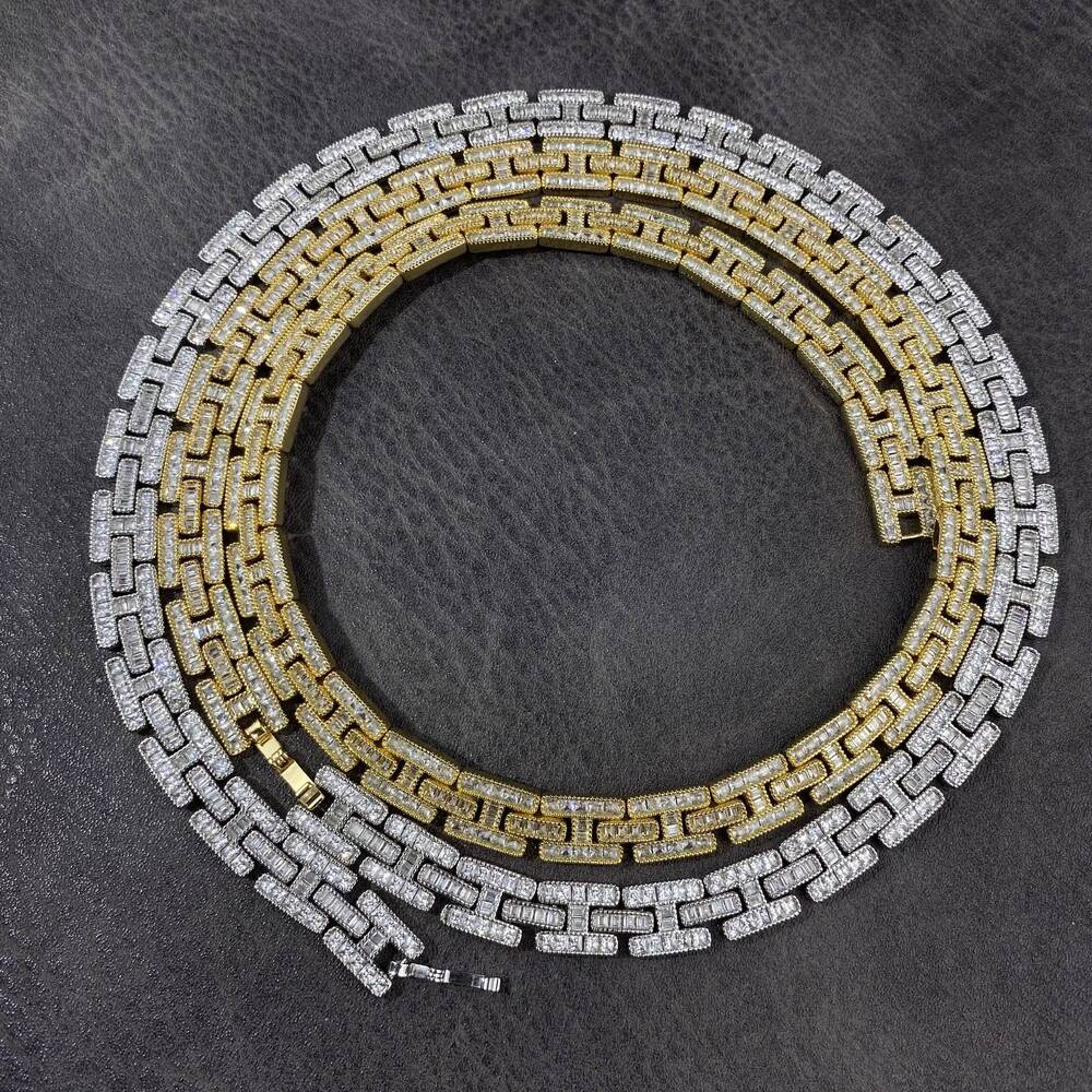 Fashion Popular Gold Plated Hip Hop Thick Style Iced Out Necklace Jewelry Chain and Bracelet American Personalize