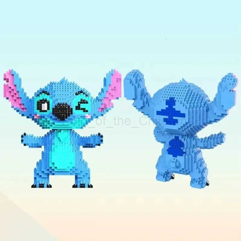 Disney Stitch Series Guitar Reading Posture Assembly of Building Blocks 3D Model of Adult and Childrens Puzzle Toy Gift Collection H250925