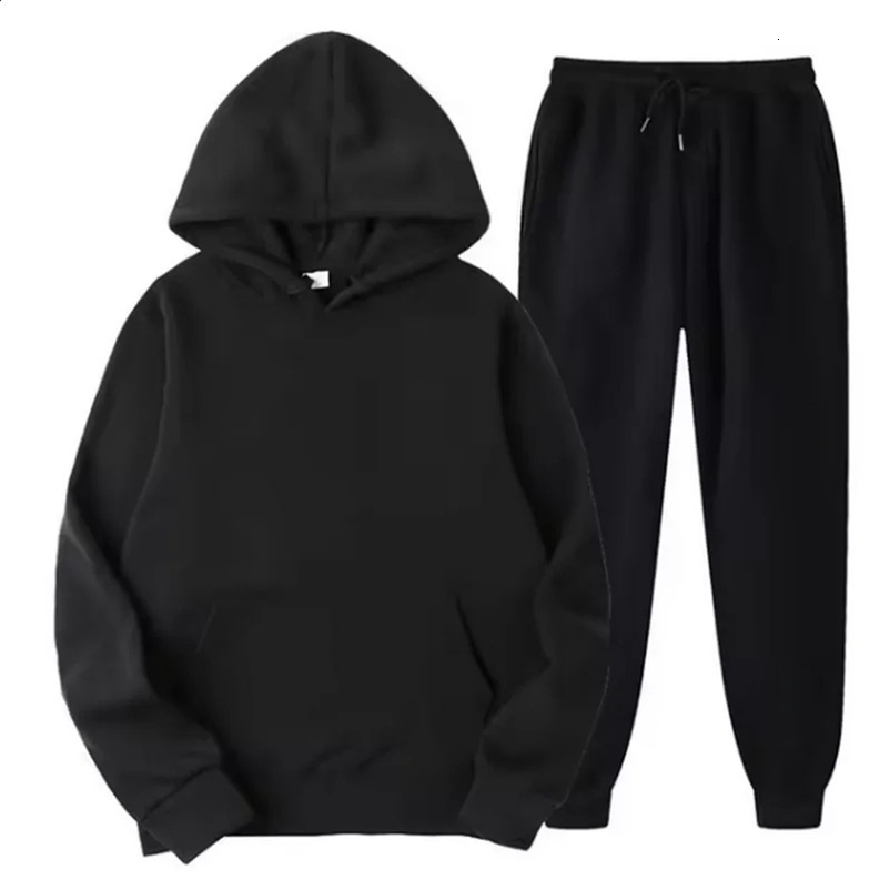Mens sportswear 2-piece set hooded sweatshirtdrawstring pants mens running sportswear mens autumn sportswear 241231