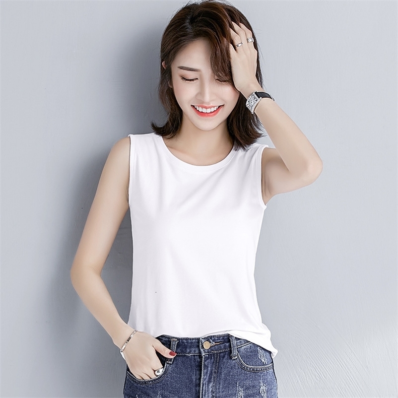 Camisoles Tanks Womens Cotton Camis Solid color Female Slim Sleeveless Casual Vest Solid Color Crop Lower Cut Top For Ladies Fitness Vest Summer 23032