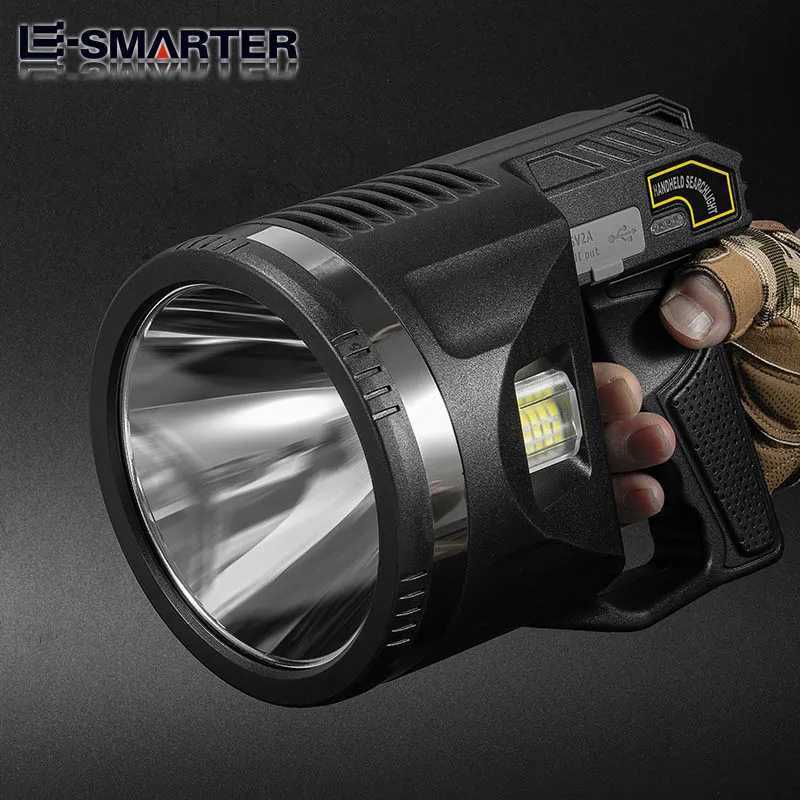 Rechargeable High Power Led Flashlights Ultra Long Lighting Distance Lamp Searchlight Powerful Outdoor Emergency Lantern Torches J250925
