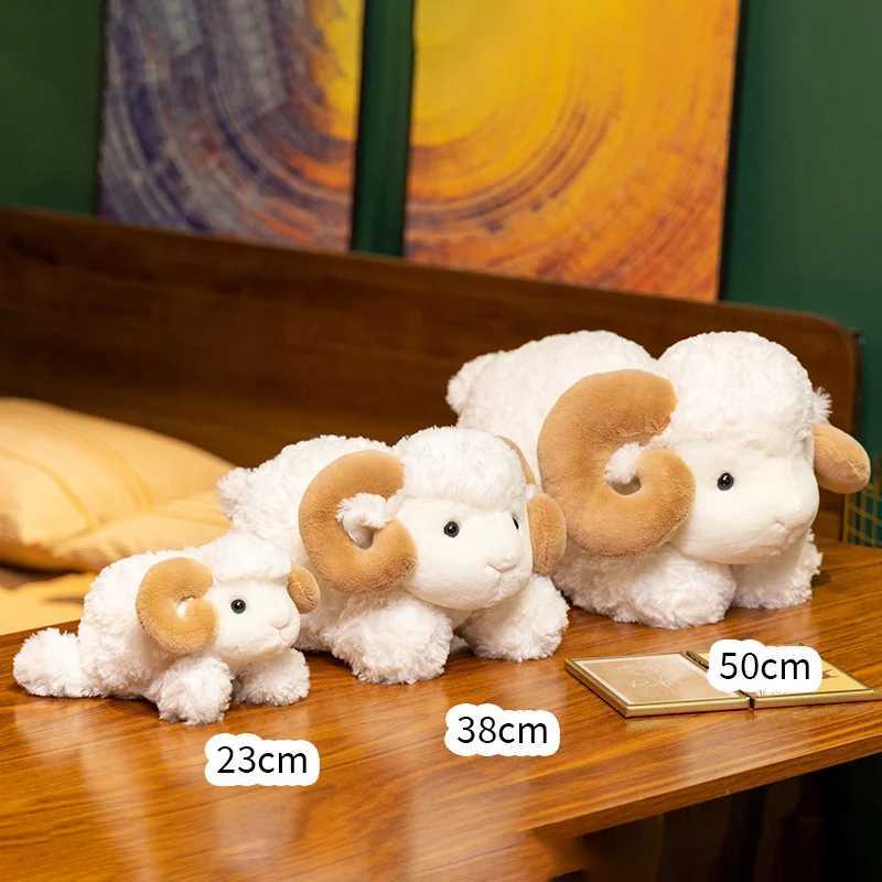 Premium Cozy Lie Prone Goat Cow Plush Toy 2350CM Soft Fluffy Cartoon Sheep Cattle Doll Lovely Kids Appease Gift C250925