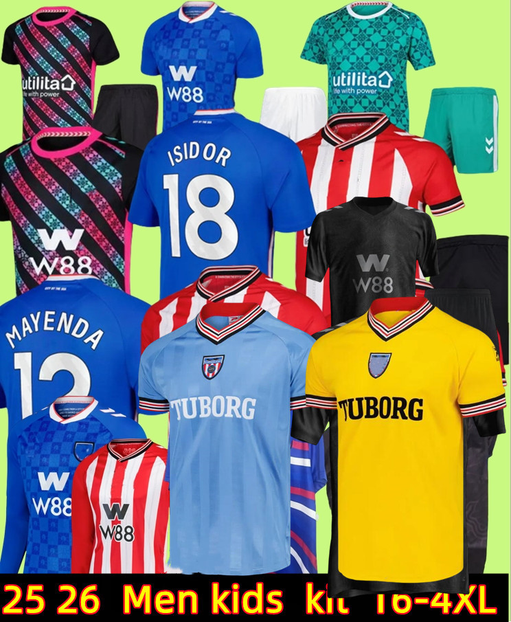 3XL 4XL 25 26 SUNDERLAND Soccer Jerseys Away BELLINGHAM STEWART SIMMS ROBERTS CLARKE DAKU EMBLETON SEELT E O'NIEN PATTERSON Football Shirt PRITCHARD Men Kids