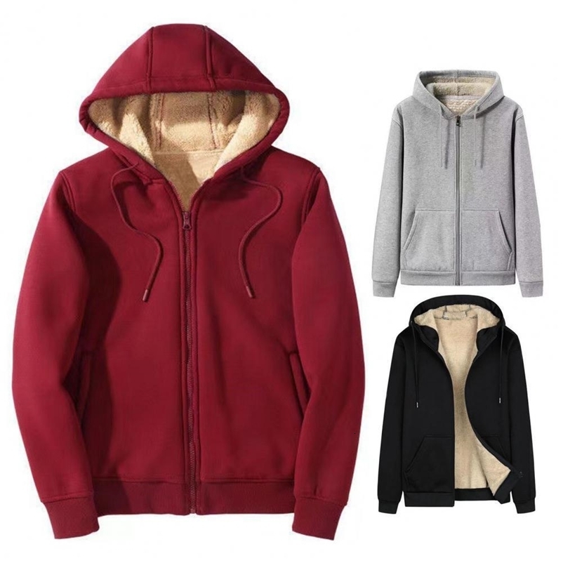 Men's Jackets Thicken Great Leisure Hoodie Coat Soft Winter Jacket Pockets for Dating 221206