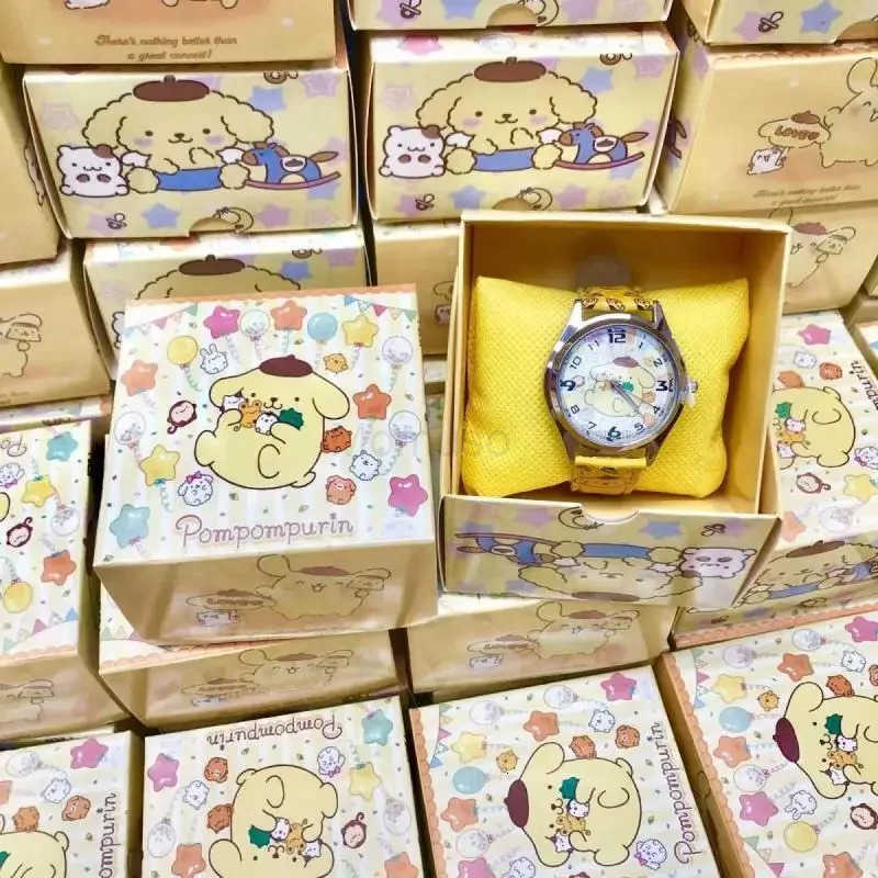 Sanrio Watch Kuromi My Melody Cinnamoroll Pompompurin Quartz Watch Holiday Birthday Children Pointer Watch Girl Boys Gifts L250925