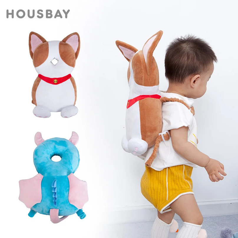 Baby Head Protector Backpack Pillow For Kids 1-3Years Toddler Children Soft Pp Cotton Protective Cushion Cartoon Security Pillow 250514