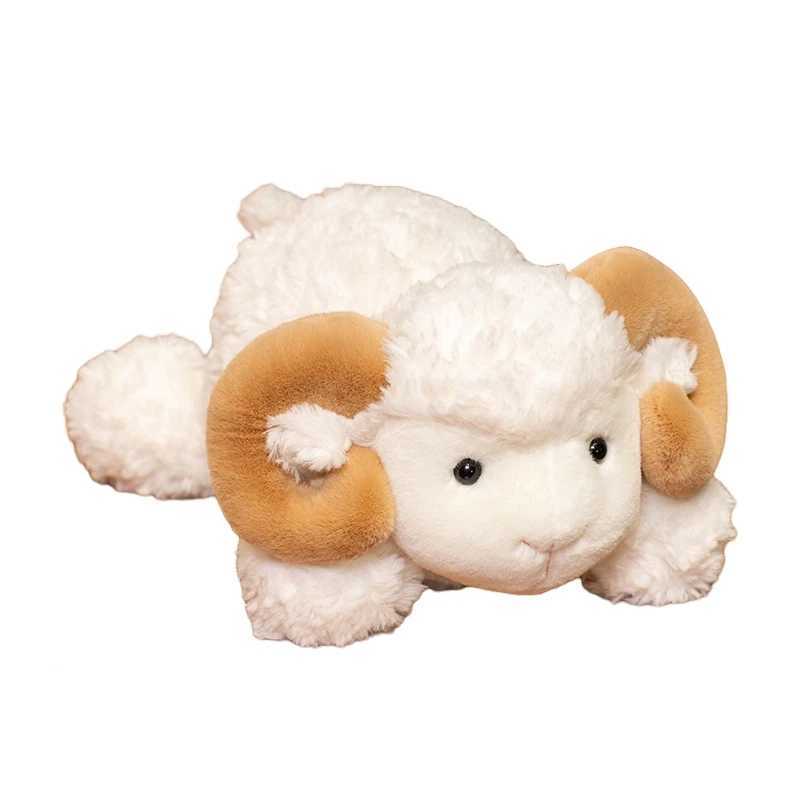 Premium Cozy Lie Prone Goat Cow Plush Toy 2350CM Soft Fluffy Cartoon Sheep Cattle Doll Lovely Kids Appease Gift C250925