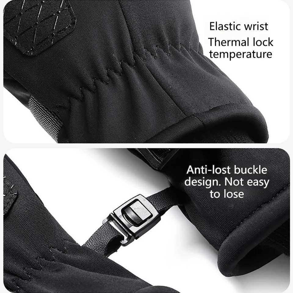NOFOXO Ski Gloves Thermal Touch Screen Gloves Winter Warm Snow Gloves Windproof Outdoor Sports Gloves Driving Skiing Warm Z250925