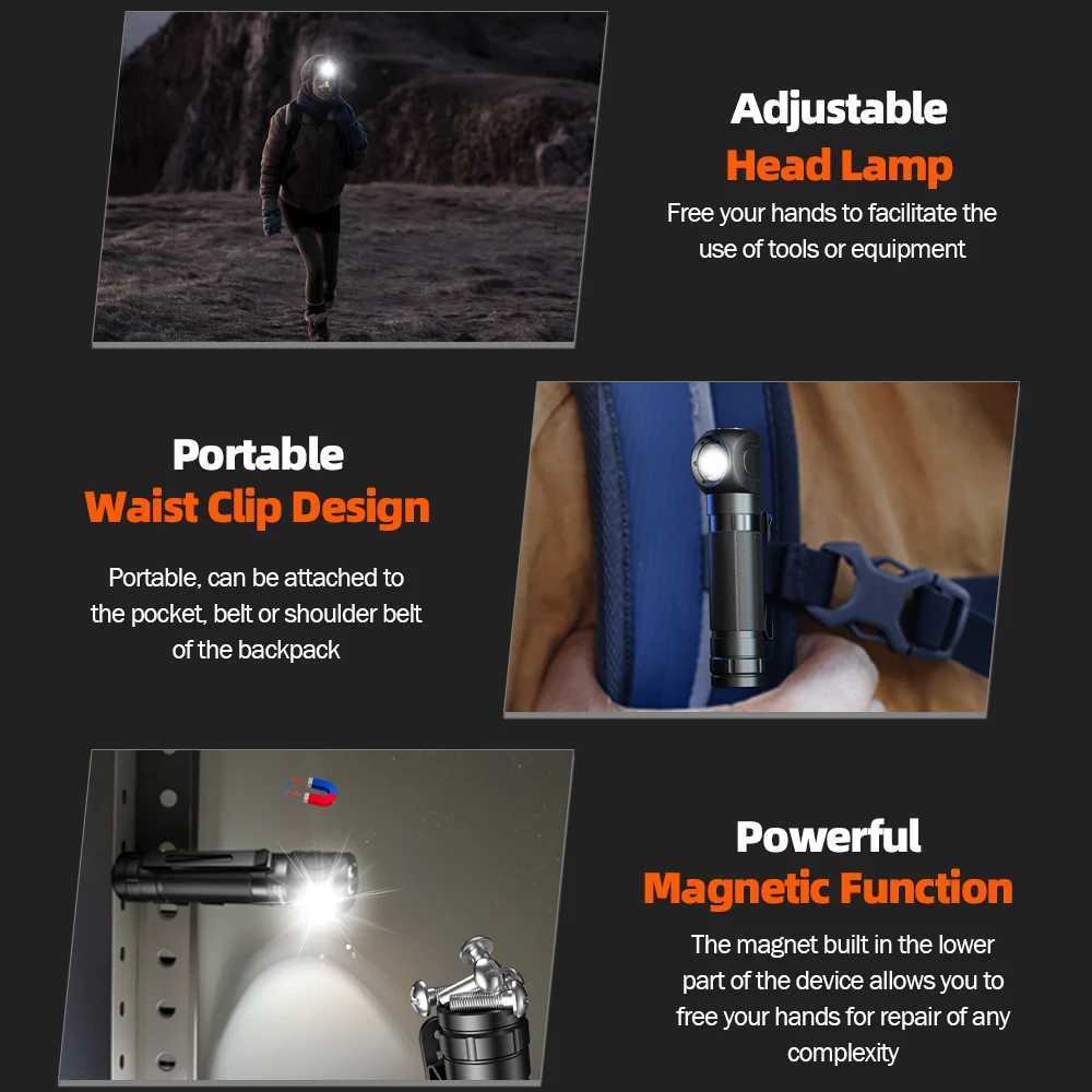 2025 SUPERFIRE TH04 LED Headlamp Type C Rechargeable Headlight 18650 Head Flashlight with Indicator Magnet Tail Camping Light J250925