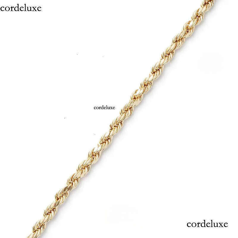Real 10K 14K Solid Gold Rope Chains For Men Hip Hop Necklace b0