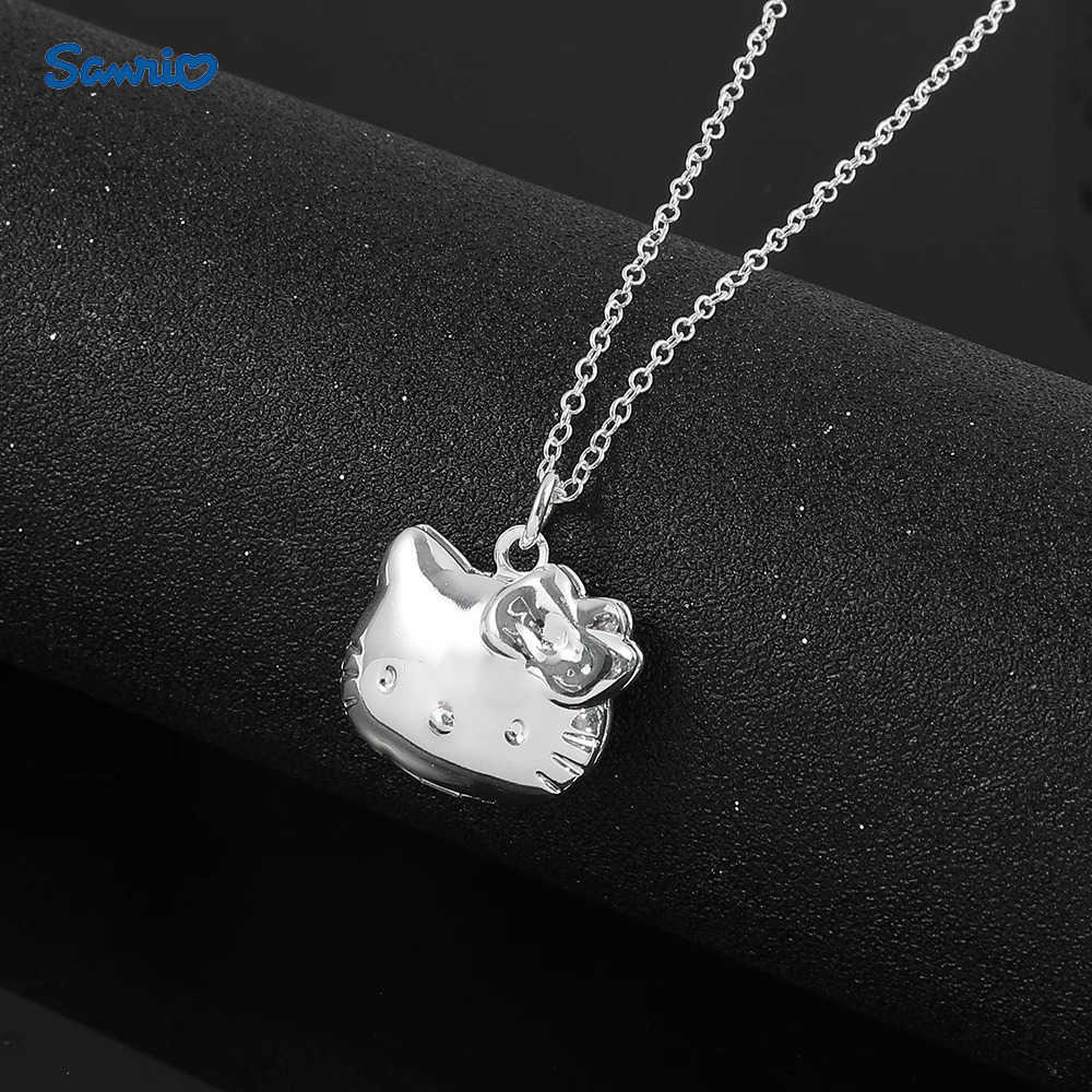 Sanrio Y2k Hello Kitty Necklace With Chain Imitation Pearl Necklace Korean Jewelry for Kids Girls Fashion Pendant L250925