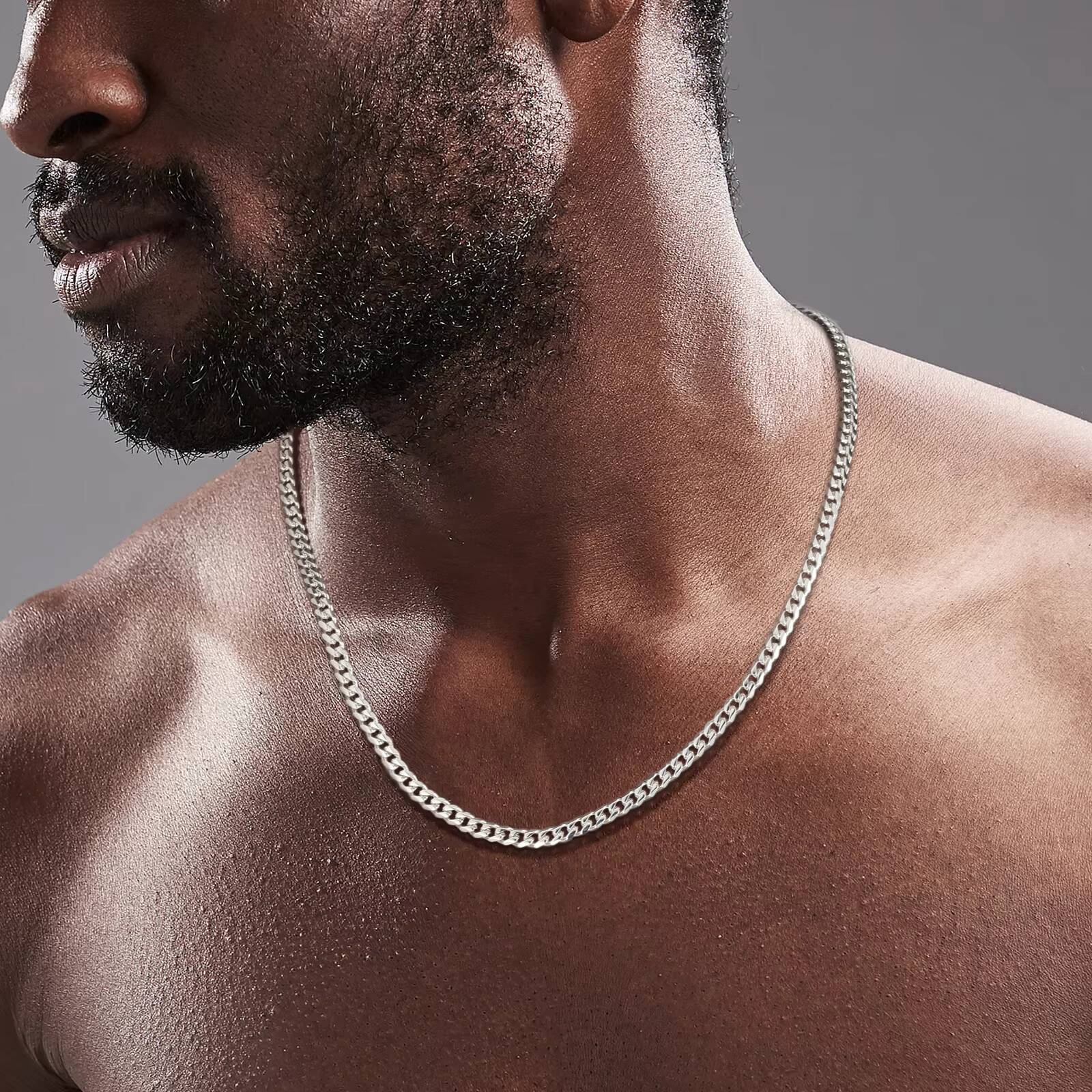 24K Gold Filled Sterling SilverCuban Link Chain Waterproof No Color Fading Women Men Jewelry Gifts 3mm 5mm Miami Cuban Necklace