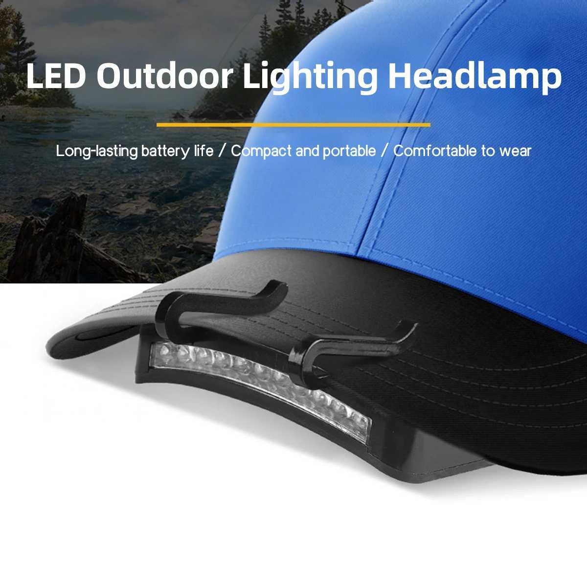 LED Headlamp Cap Clip Flashlight Portable Outdoor Lighting Artifact Suitable for Night Fishing Camping Hiking and Other Scenes J250925
