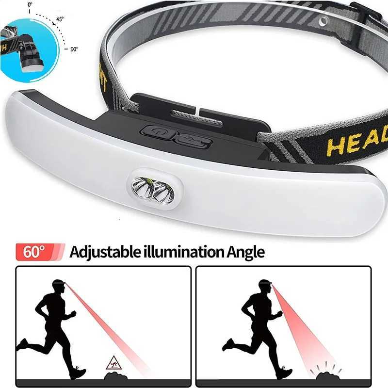 230 Wide Beam Headlamp Super Bright Rechargeable Floodlight USB COB LED Flashlight Lightweight Spotlight Waterproof Headlight J250925