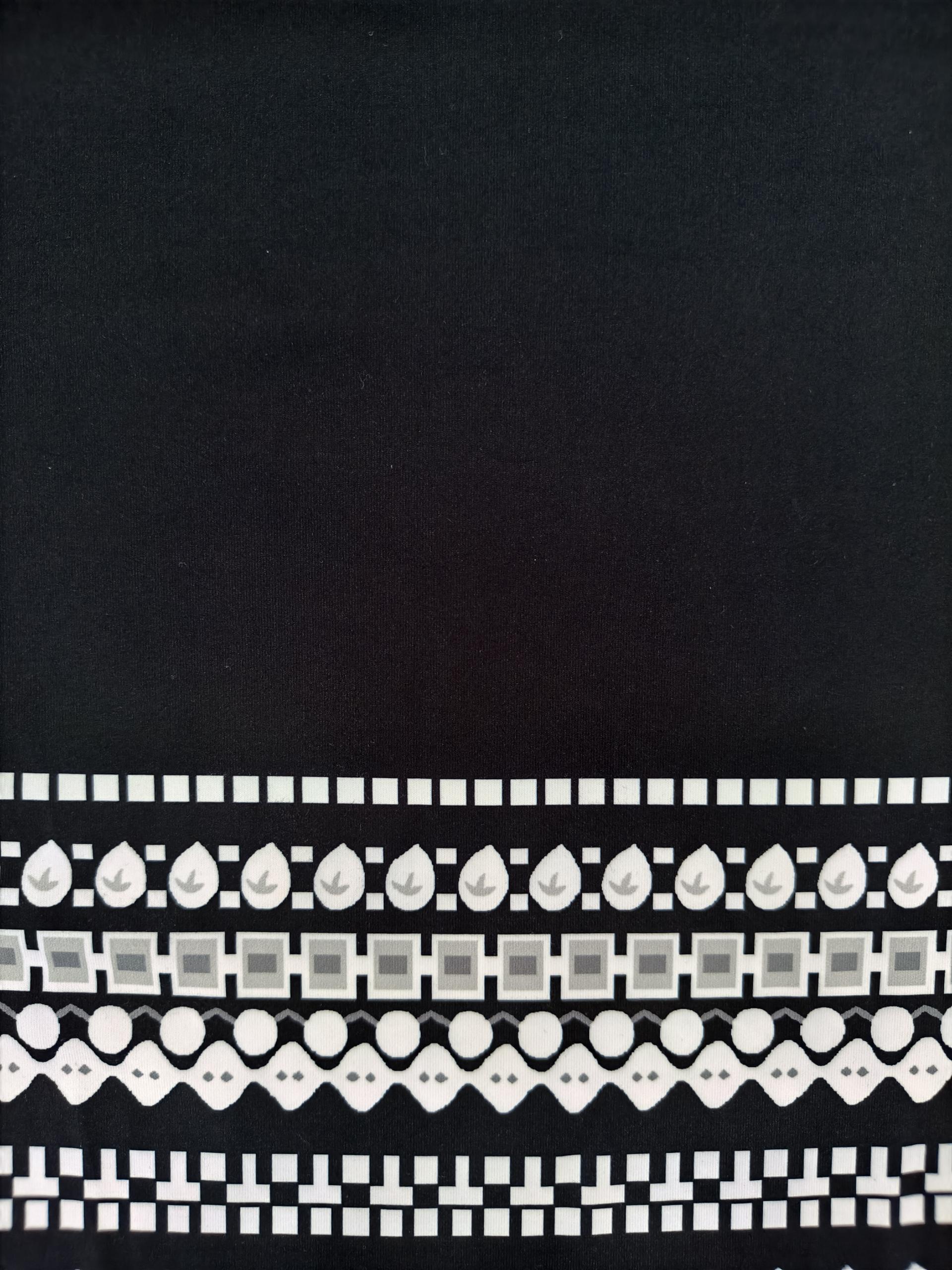 Women's Plus Size Shift Dress with Geometric Print Long Sleeve Casual Workwear -YL23505