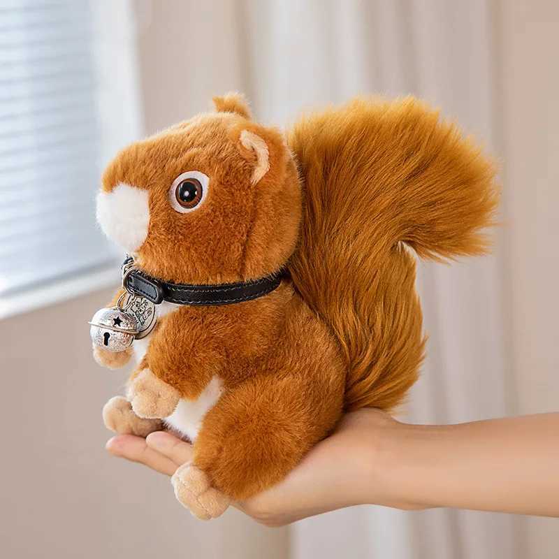 Adorbale Furry Hair Big Umbrella Tail Plush Toy Realistic Squirrel Cute Soft Stuffed Animals Doll Pillow For Girls Children Gift C250925