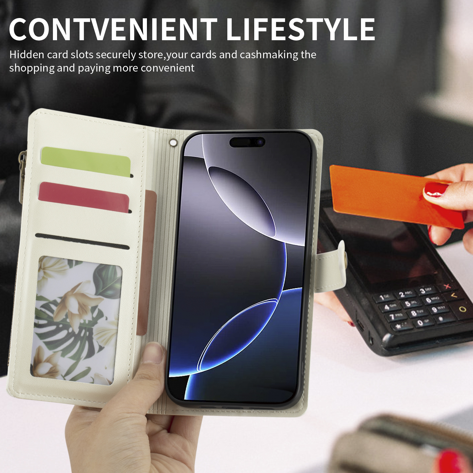 Sleek Desktop Docking Station with Convenient Accessories Area