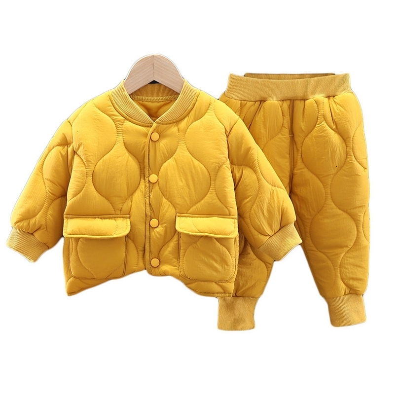 Clothing Sets Winter Kids Boys Girls Cotton Children Warm Tracksuit Toddler Sportsuit Solid Outfits 1 5 Years Baby Suits 230814