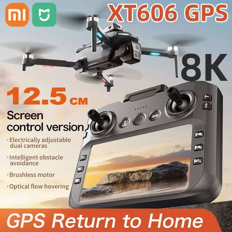 Xt606 GPS Drone 4K Professional HD Dual Camera Gimbal 360°Obstacle Avoidance Brushless RC Quadcopter Dron Toys