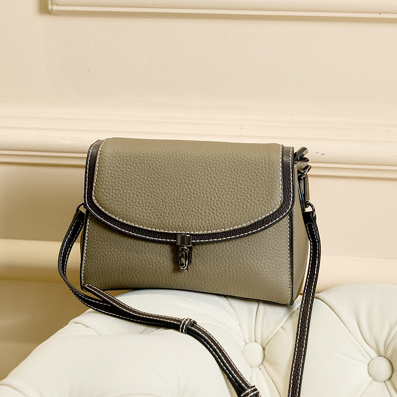 New 2025 genuine leather square handbag designer women's multifunctional handbag fashion shoulder crossbody bag