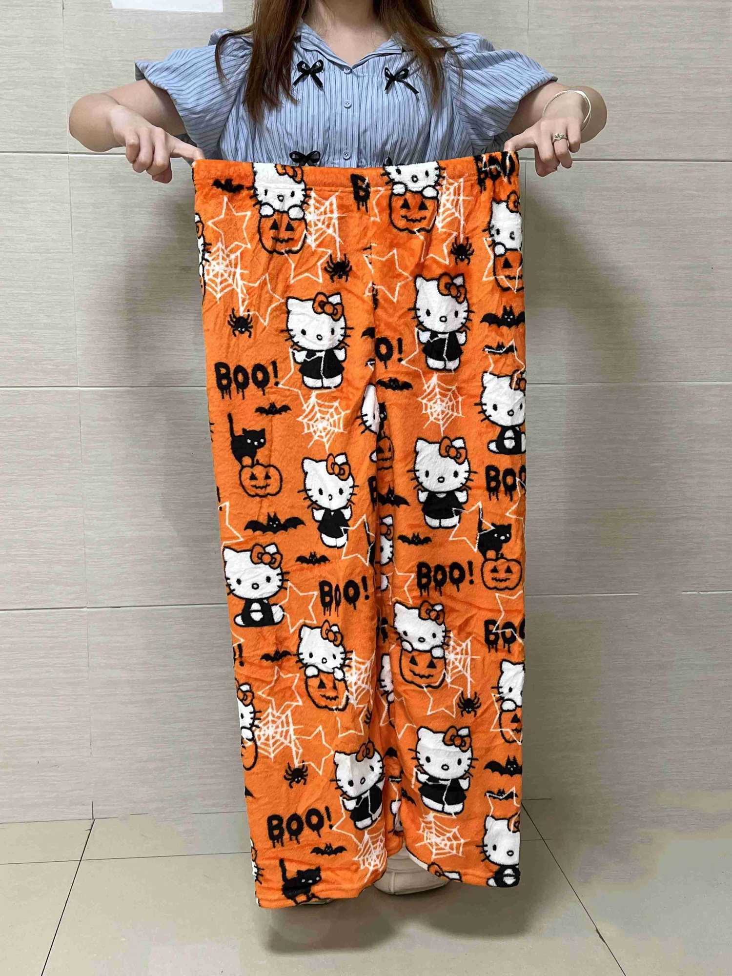Sanrio Y2K Hello Kitty Pajamas Pants Anime Womens Pajama Pants Cartoon Couple Home Sleepwear Trousers Leisure Home Clothing L2509251