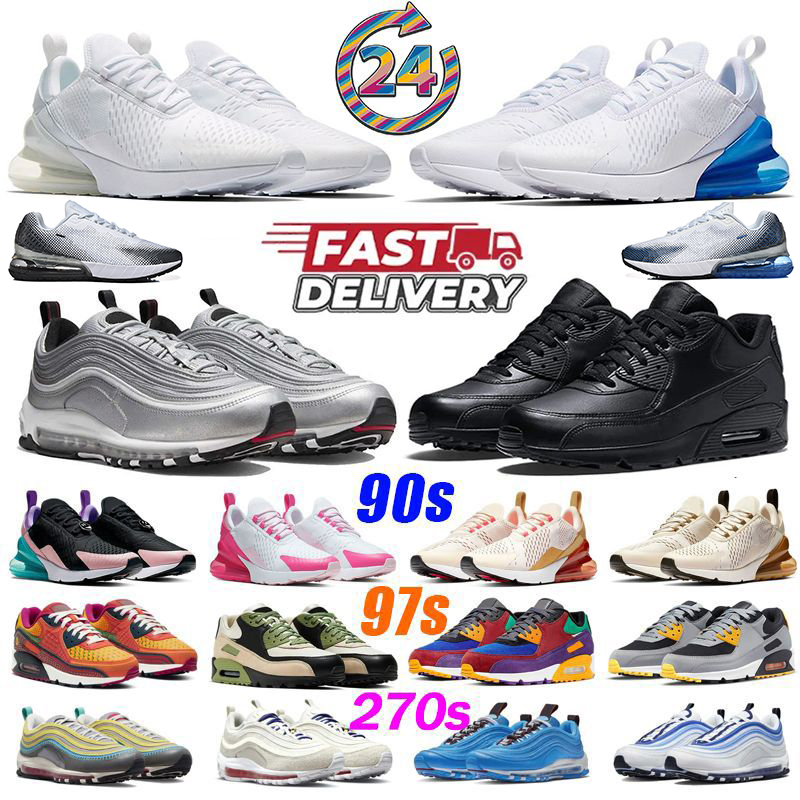 270 270s Designer Running Shoes 90 90s 97s Triple Black White Atmosphere Anthracite Brown University Red Photo Blue Men Women trainers Sports Sneakers platform shoe