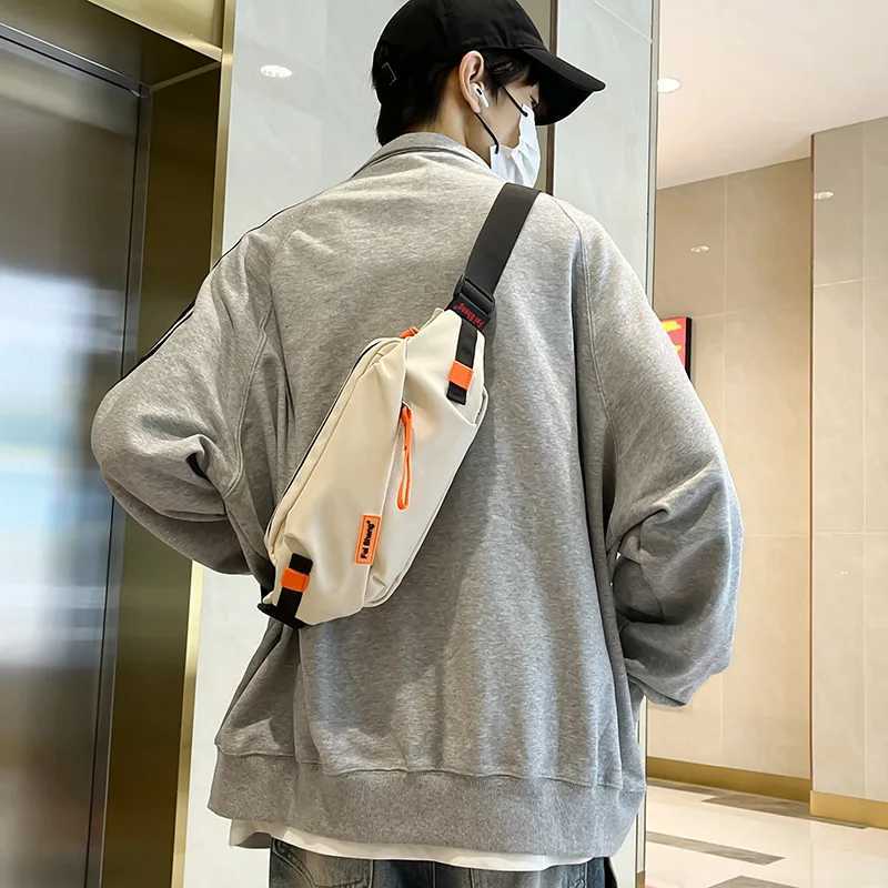 Japanese Style Versatile Chest Bag for Women Casual Sports Crossbody Bag for Men Large Capacity Street Student Shoulder Bag Z250918
