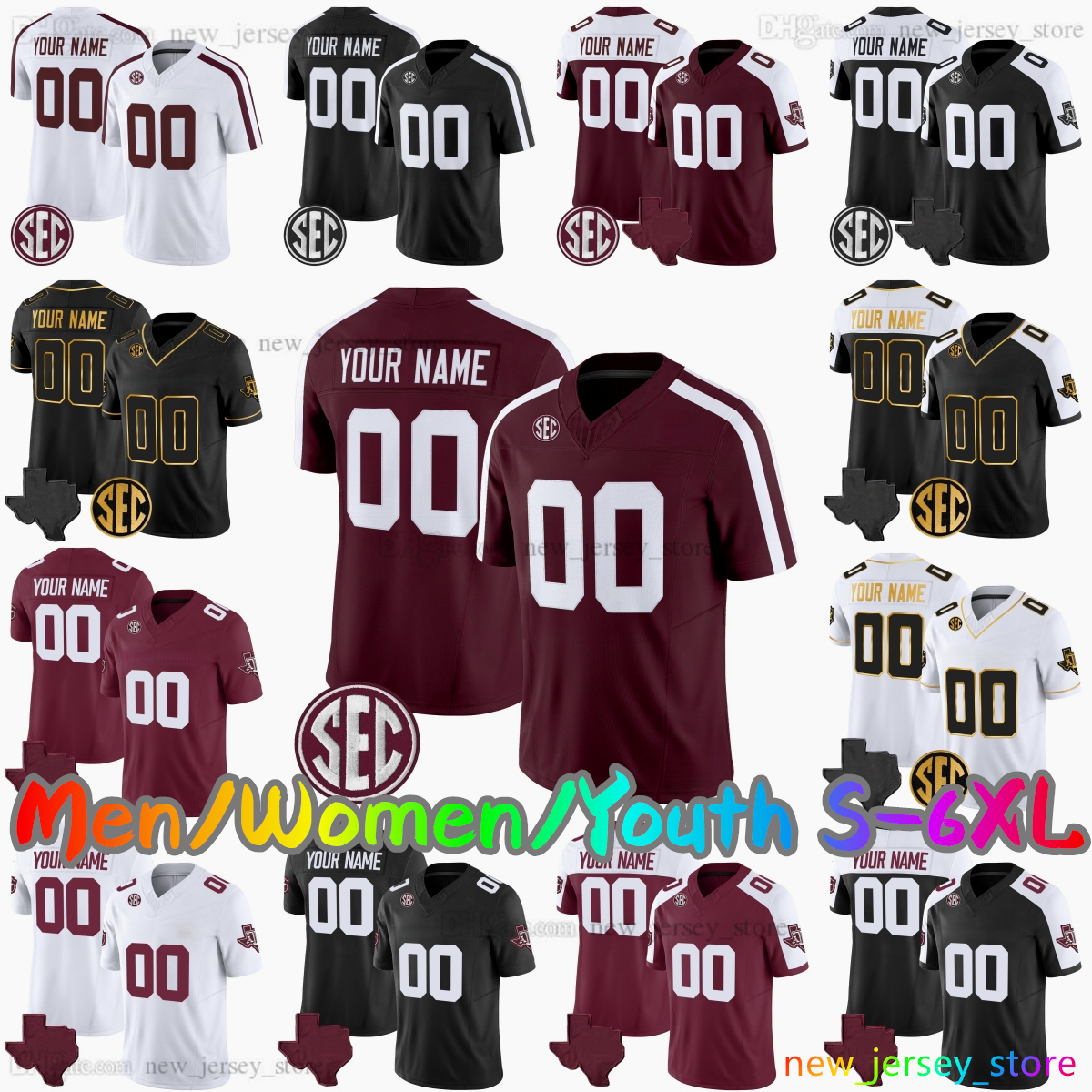 2025 Custom S-6XL College Football Jersey 10 Marcel Reed 1 Mario Craver 21 Taurean York 4 Rueben Owens II 8 LeVeon Moss 5 Amari Daniels 22 EJ Smith Miller Stitched Jerseys