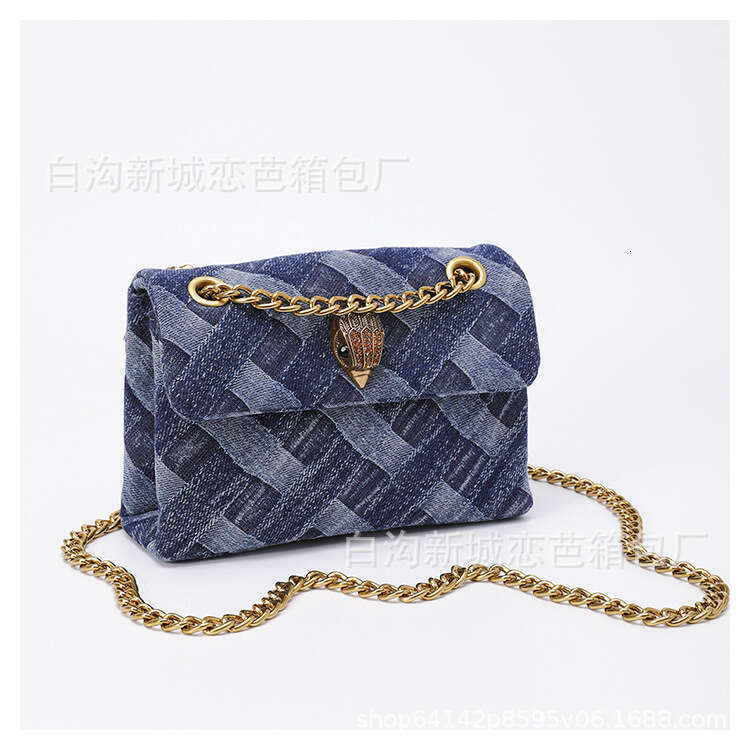 This Year's New Fashion Designer 2025 European and American Denim Woven Small Square Hot-Selling Eagle Head Women's High-End Single Shoulder