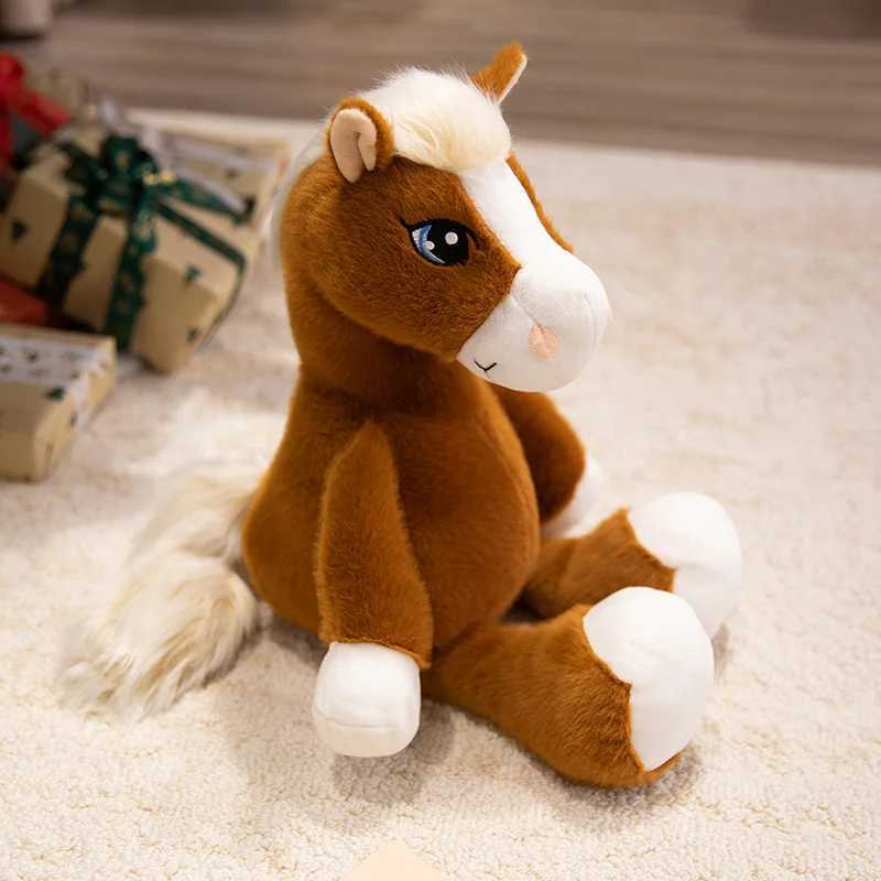 22cm Cute Big Eyes Horse Plush Dolls Soft Catton Stuffed Animal High Quality Plush Toys Classic Birthday Gift For Childrens C250925