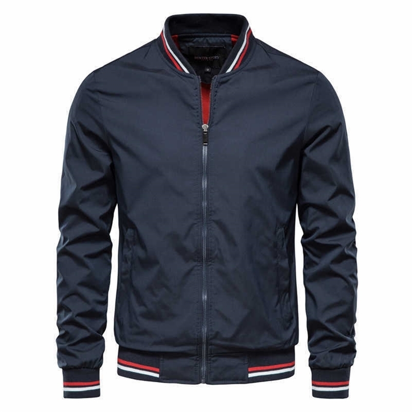 AIOPESON Solid Color Bomber Jacket Men Casual Slim Fit Baseball Mens Jackets Autumn Fashion High Quality Jackets for Men 210924