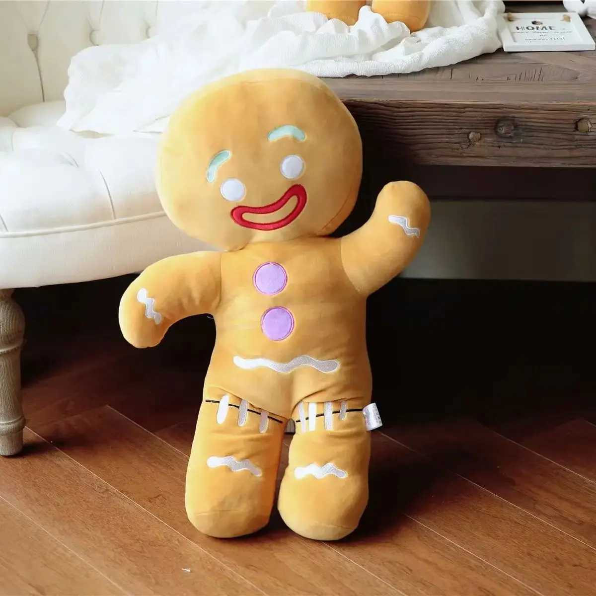 Gingerbread Man Plush Toy Biscuit Peluche Stuffed Cookie Soft Doll Room Decoration Birthday Gifts C250925