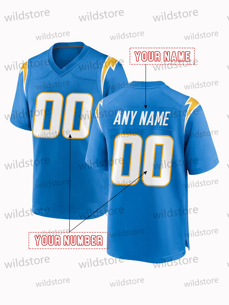 10 Justin Herbert Custom Football jersey McConkey Dicker Mack Alt Tuipulotu Henley Jerseys Sweatshirt - Embroidered