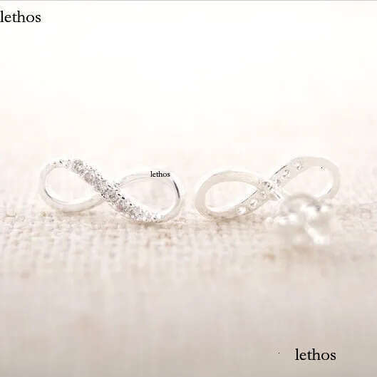 10 pairs - S036 small stud lovely simple infinite lucky Numbers figure 8 eight bolt earrings women holiday best g 1e