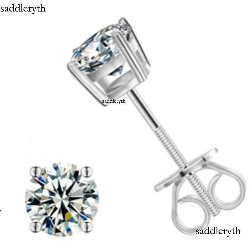 3mm-10mm classic mossanite screw back jewelry sterg sier vvs moissanite designer for women ear stud earrings mens earring gift