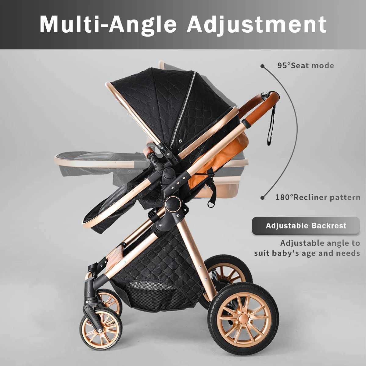 Twoinone baby stroller with sunshade portable and foldable bidirectional push for outdoor high view stroller Z250924