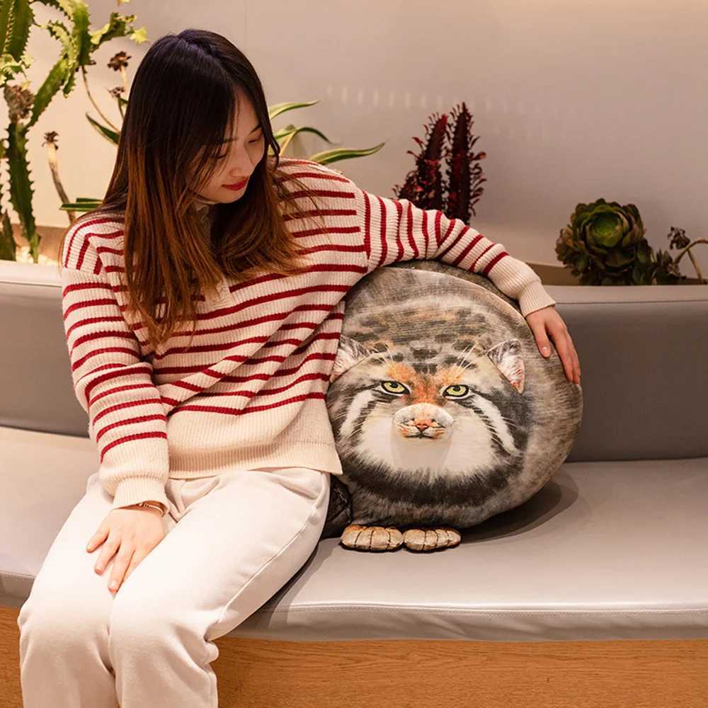 3D Printed Lifelike Pallas Cat Chat manul Plush Toys Stuffed Steppe Cats Cuddly Cushion Room Decor Birthday Gifts for Kids C250925