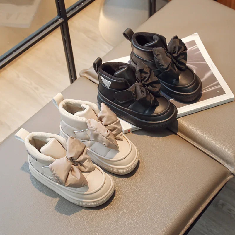 Girls Suede Boots Childrens Middle Boots Girls Thickened Cotton-Padded Shoes 241219