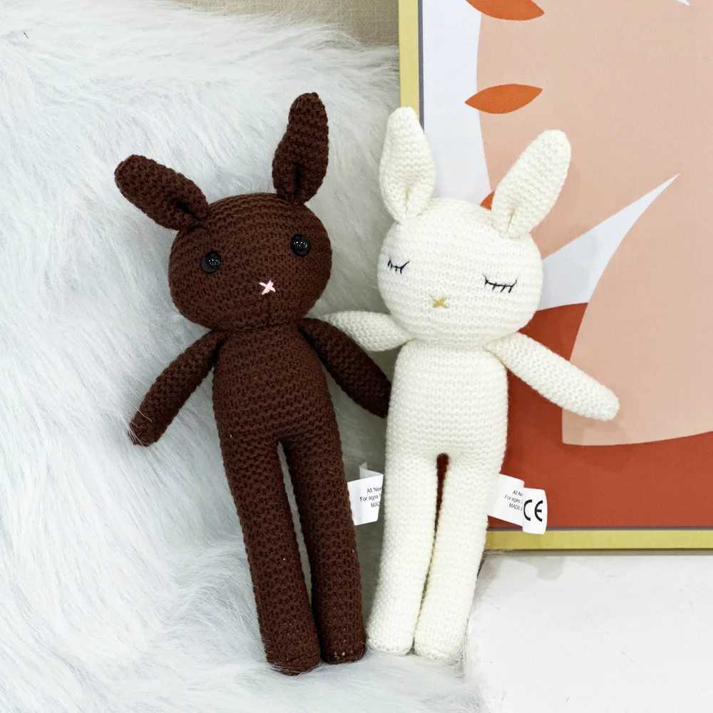Handmade Knitted Rabbit Doll Baby Soothing Toy Mini Kawaii Cuddle Doll For Newborn Early Educational Toy Baby Educational Toy C250925