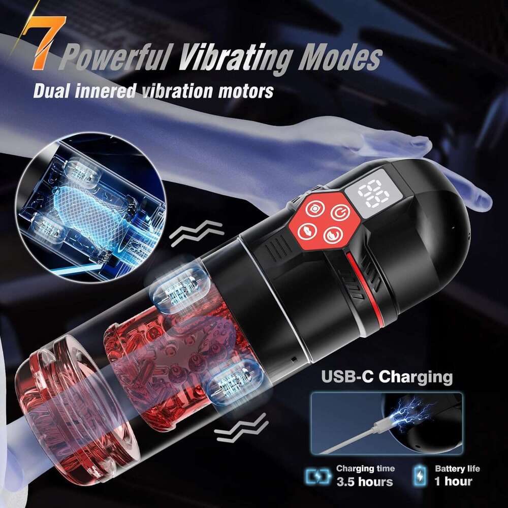 Mrgras Masturbator - AI Sync Male for Men with 12 S Vacuum Pump 7 Thrusting Rotating Vibrating Sucking Licking Adult Mens Sex Toys Pumps & Enlargers