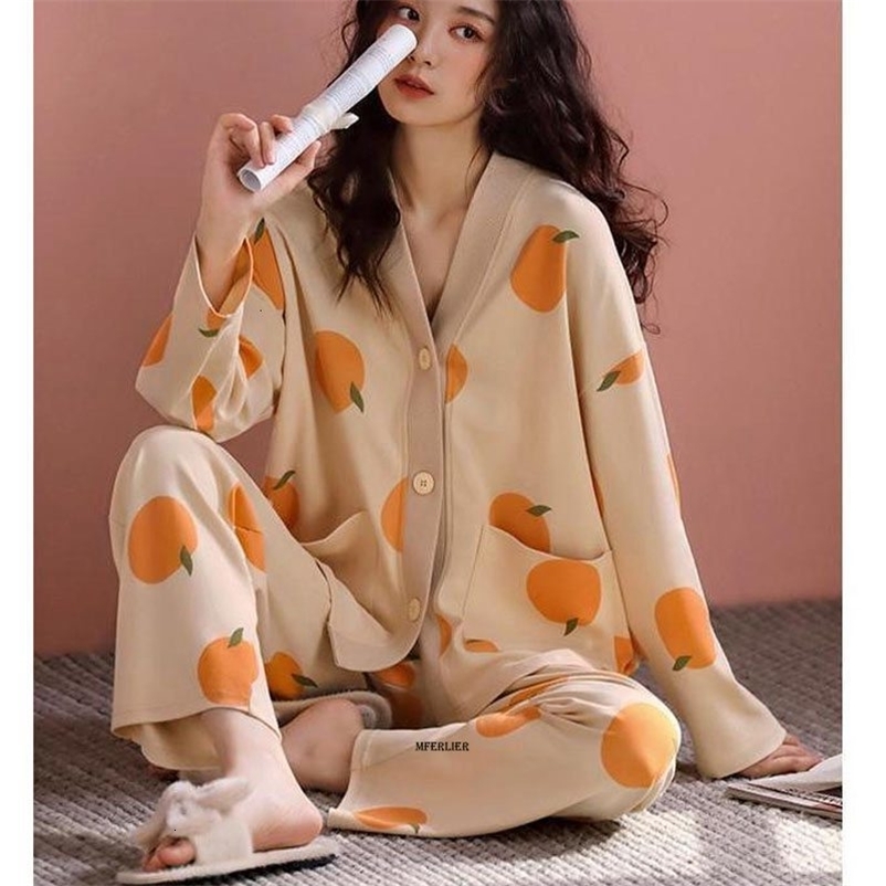 Women's Sleepwear Size 6XL 150KG Women Sleepwear Coat V Neck Long Sleeve Tops and Pants Pajamas Sets For Women Big Size Home Wear 230321