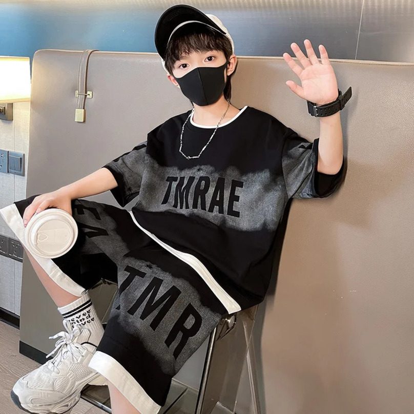 Baby Boy Clothes Set T-shirtShorts Kids Boy Summer Clothing Set Korean Childrens Top and Bottom Clothes Set 2025 250613