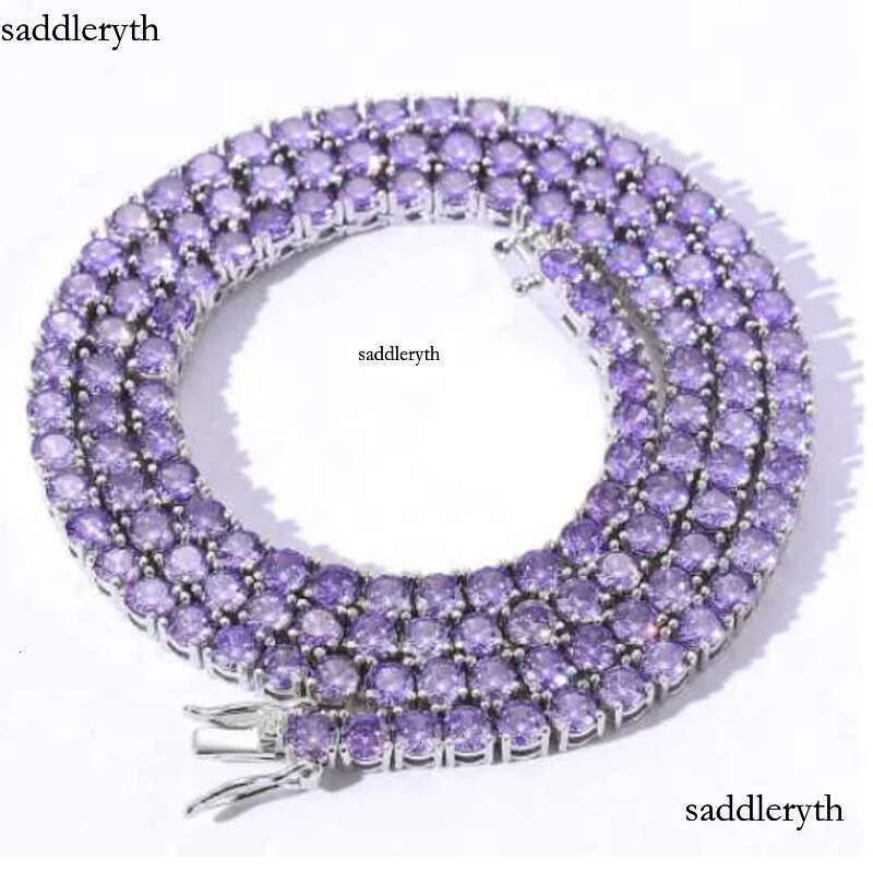 Custom gra jewelry 3MM 4MM 5MM sterg sier vvs tennis ice out lab grown dia mossanite moissanite necklace chain for women men