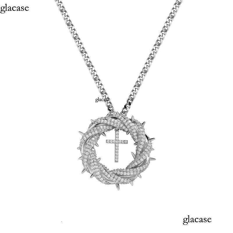 Hip Hop Vintage Cross Pendant Necklace Gold Plated Women Mens Religion Jewelry