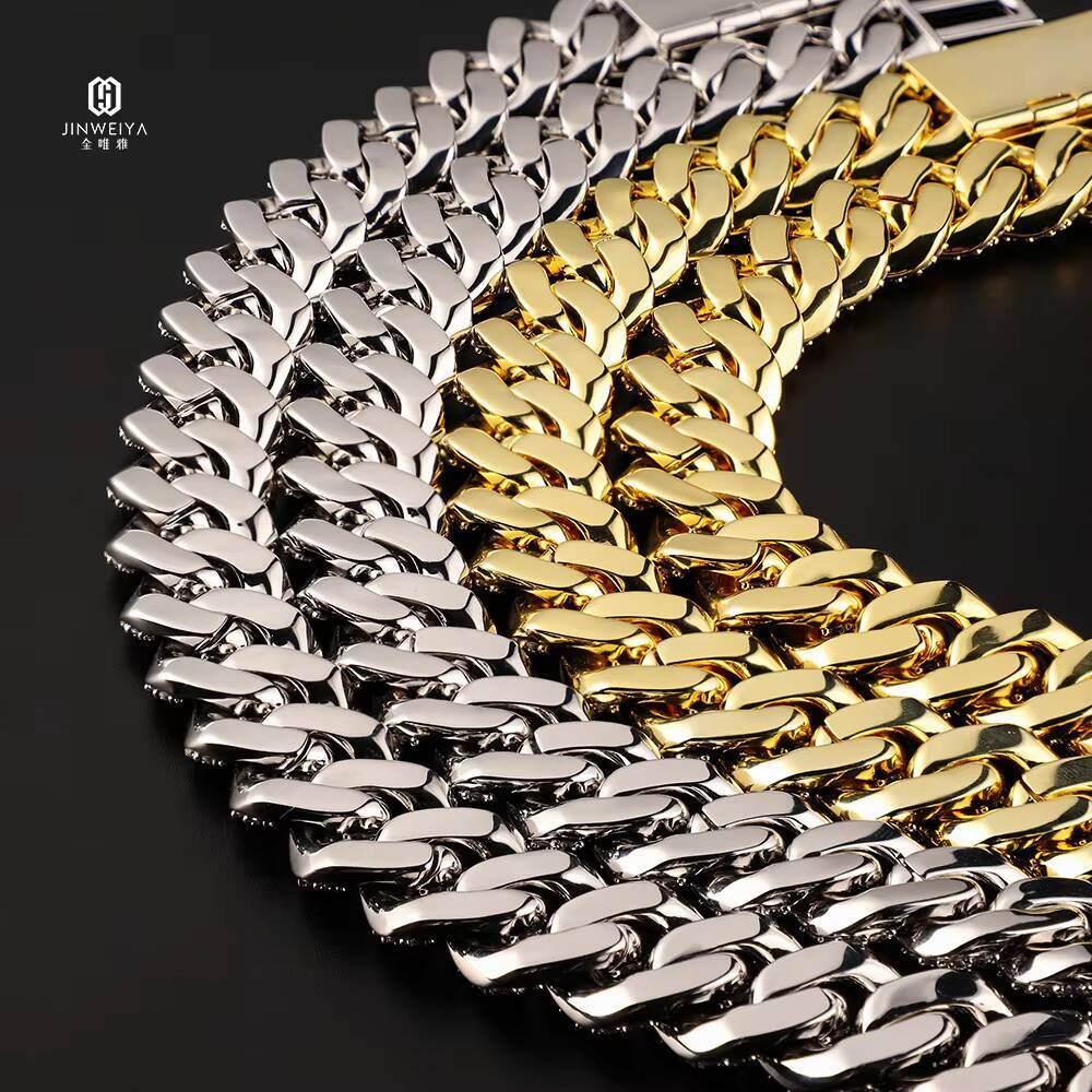 Fine Jewelry Hip Hop Iced Out Vvs Moissanite Miami Cuban Link Chain Necklace for Men