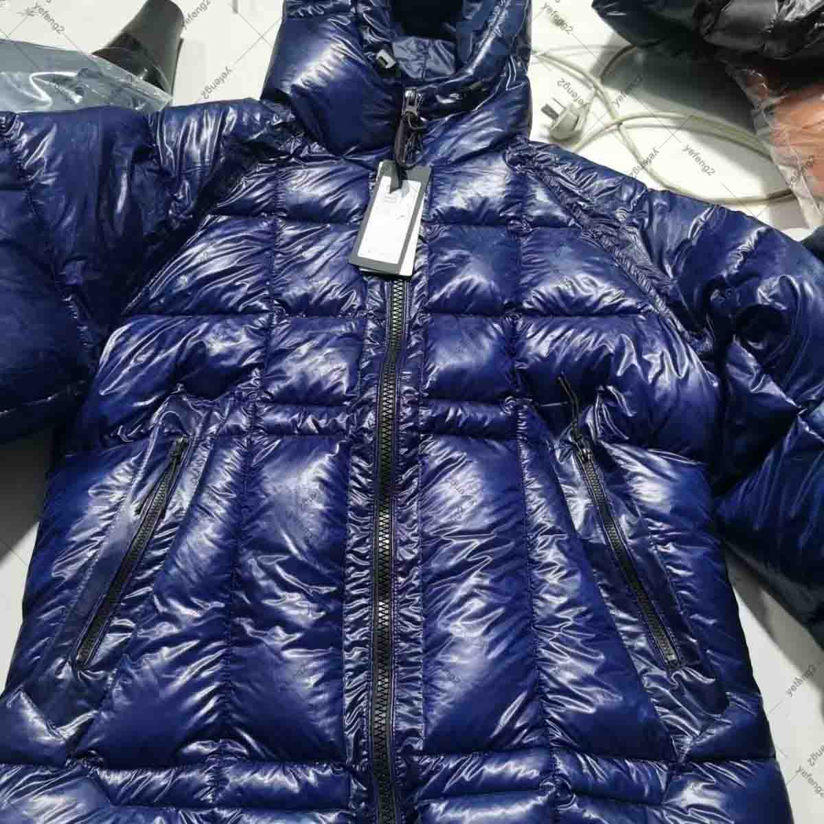 Mens parka classic glasses fashion company thick white duck down jacket