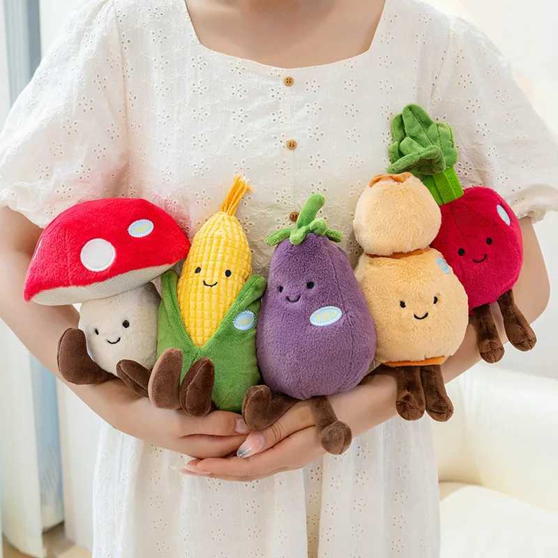 20cm Cartoon Vegetable Plush Doll Carrot Broccoli Pumpkin Eggplant Corn Mushroom Plush Toy Home Decoration Gift For Children C250925